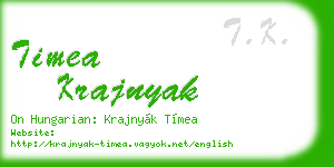 timea krajnyak business card