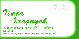 timea krajnyak business card